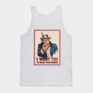 Uncle Sam I Want You To Wash Your Hands Coronavirus 2020 Poster Tank Top